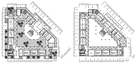 Typical Floor Plan Of Hotel Design With Part Of Architecture Dwg File