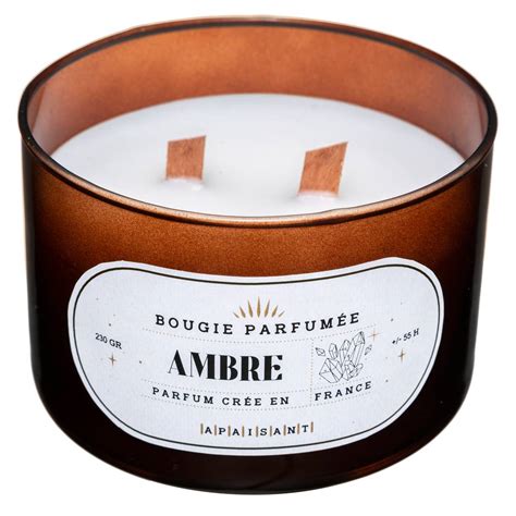 Bougie parfumée Snow ambre 470g Atmosphera créateur d intérieur