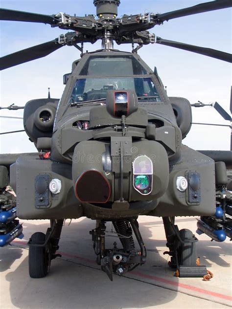 Helicóptero De Ataque De Hughes AH 64 Apache Foto de Stock Imagem de