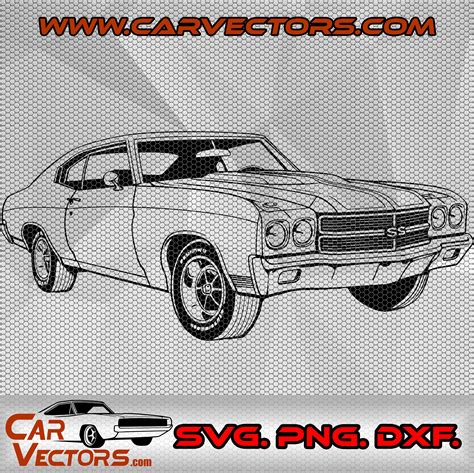 70 Chevy Chevelle Ss Svg Chevrolet Chevelle Ss 1970 American Muscle