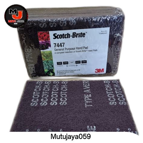 Jual Scotch Brite 3M Type 7447 Maron 6 In X 9 In Amplas 10 Pad