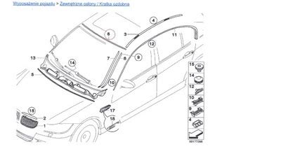 BMW E90 E91 Uszczelka Szyby Przedniej 7061967 OE 12873653631