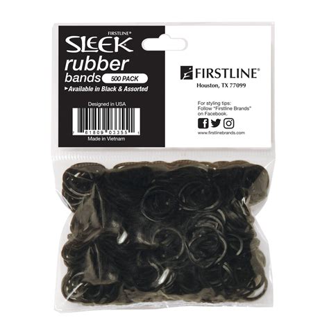 Sleek® Rubber Bands Black 3355 Firstline Brands