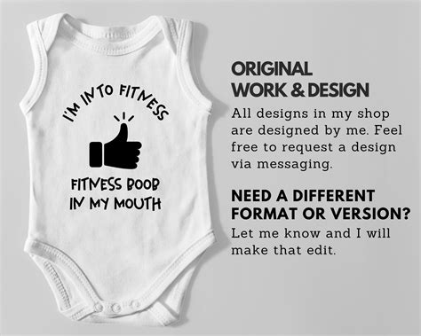 I M Into Fitness Boob In My Mouth Fitness Onesie Baby Etsy