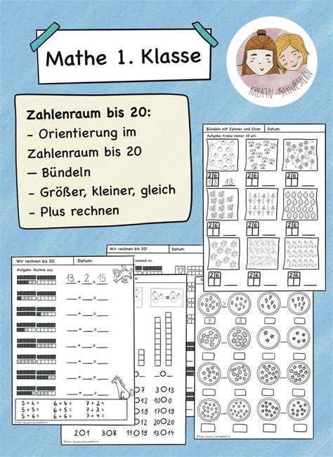 Orientierung im Zahlenraum bis 20 Bündeln Größer kleiner gleich