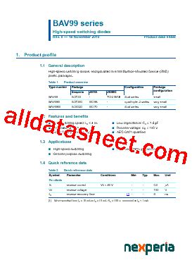 Bav W Datasheet Pdf Nexperia B V All Rights Reserved