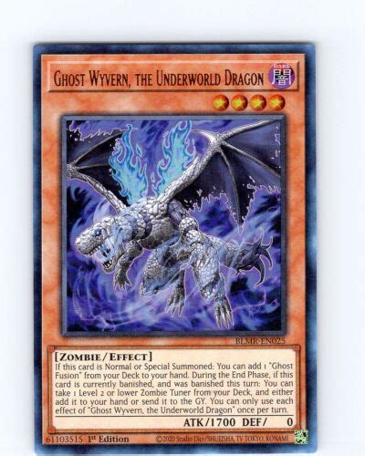 Yu Gi Oh Ghost Wyvern The Underworld Dragon Blmr En025 1st Ed Ultra