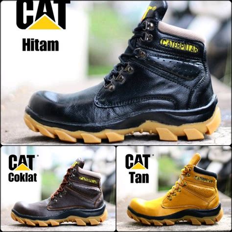 Jual SEPATU CATERPILLAR SAFETY SHOES KULIT ASLI SEPATU KERJA PRIA