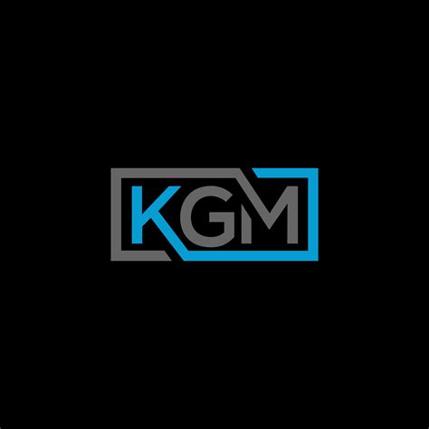 KGM letter logo design on BLACK background. KGM creative initials ...