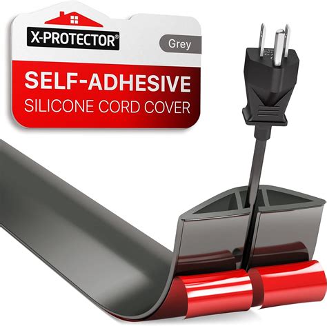 Floor Cord Cover X Protector 152m Silicone Gray Cord Protector Overfloor Cord Protector