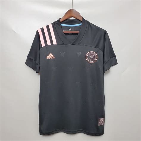 Camisa Inter Miami Away 20 21 Torcedor Adidas Masculina Preto E Rosa