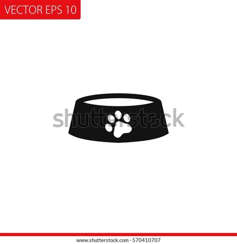 Pet Dog Bowl Vector Icon Stock Vector (Royalty Free) 570410707 ...