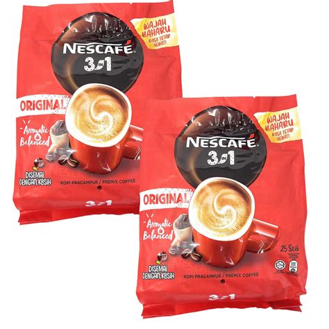 Buy 2 Packs Nescafé 3 in 1 ORIGINAL Premix Instant Coffee Single Serve