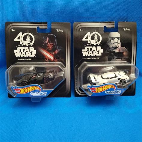 VOITURES DE CARACTÈRE HOT WHEELS DISNEY STAR WARS 40e ANNÉE DARTH VADER STORMTROOPER EUR 16
