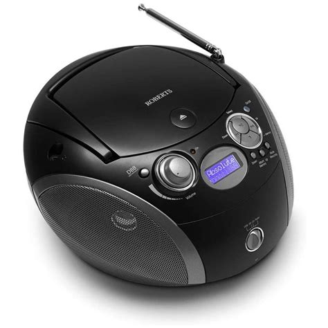 Roberts ZOOMBOX-3BK Portable DAB Radio with CD Player, SD & USB in Black