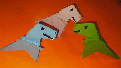 Tutorial Membuat Origami T Rex Lucu Origami Origamitutorial Trend