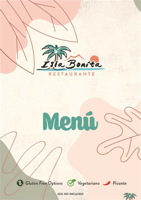 Carte et Menus 2024 Isla Bonita à Castillo Del Aguila TheFork