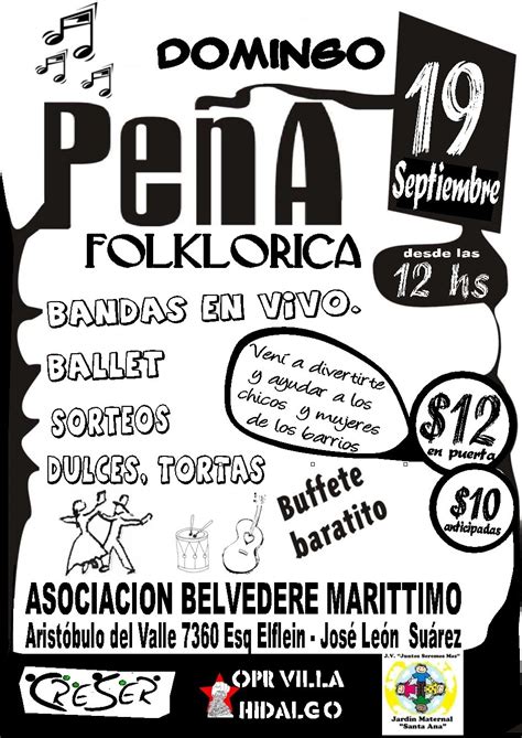 Peña Folklorica Solidaria 2010 Afiche Digital para Difusión