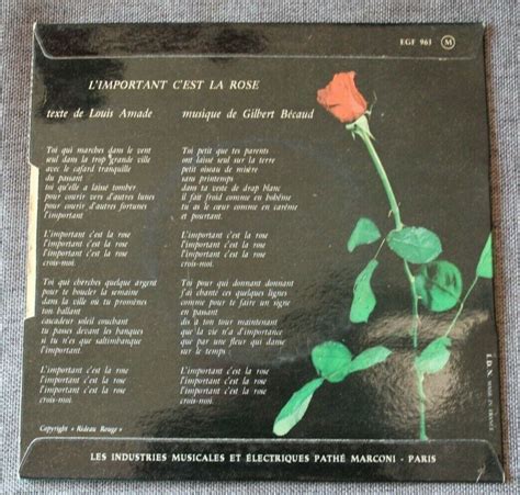 Gilbert Becaud L Important C Est La Rose 3 EP 45 Tours EBay