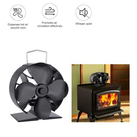 4 8 Blade Fireplace Fan Heat Powered Stove Fan Stove Fan Wood Burner