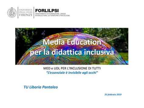 MEDIA Education & UDL per la didattica inclusiva | PPT