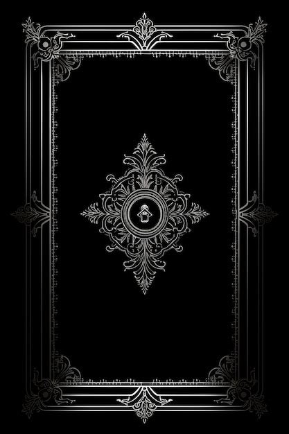 Premium Photo A Black And White Ornate Frame With An Ornate Design