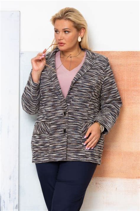 Жакеты женские больших размеров купить в Москве — жакеты для полной фигуры