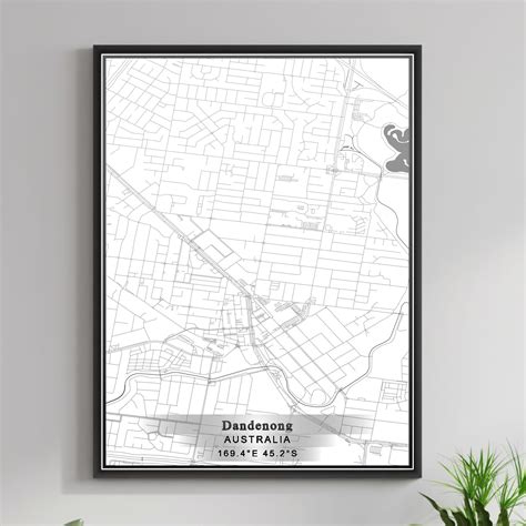 ROAD MAP OF DANDENONG, AUSTRALIA BY MAPBAKES – MapBakes