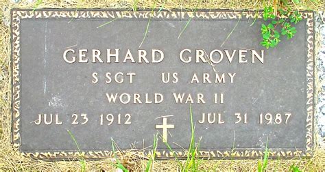 Gerhard Groven Find A Grave Memorial