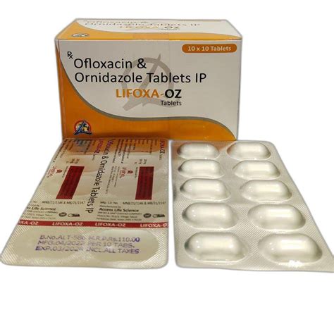 Lifoxa Oz Q Yellow Ofloxacin Ornidazole Tablets Packaging Type