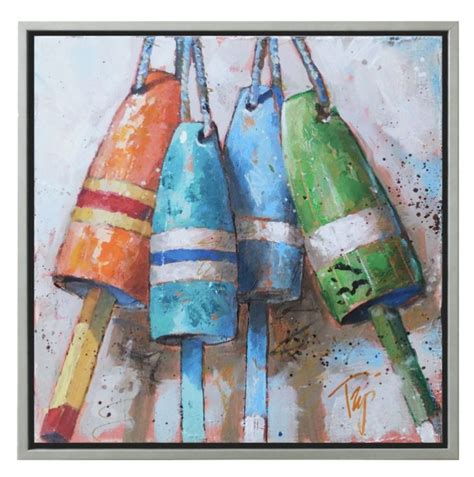 Mighty Buoys 12” X 12” Maine Art Buoys Art Sailing Art