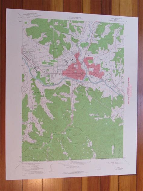 Olean New York 1962 Original Vintage Usgs Topo Map 1962 Map