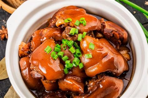 Premium Photo A Plate Of Braised Pork Feet