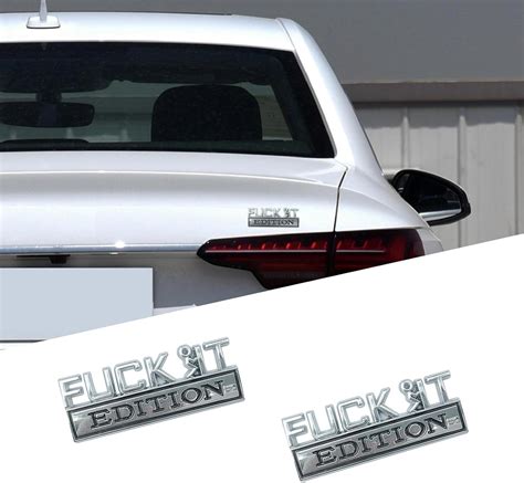 Amazon Xtonlam Pcs Fuck It Edition Emblem For Car D Car Exterior Badge Sticker With M