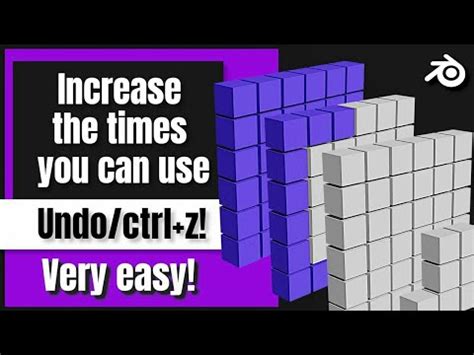 How To Increase Undo Steps Ctrl Z Blender YouTube