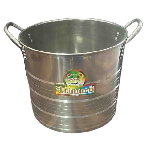 Round Polished Stainless Steel Stock Pots, For Home, Capacity: 10 Litre at Rs 480/piece in Mumbai