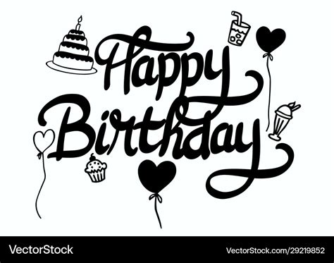 Happy birthday typography Royalty Free Vector Image