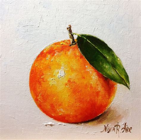 Orange Original Oil Painting By Nina R Aide X Canvas Fine Etsy