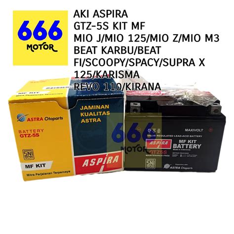 Jual Aki Aspira Gtz S Kit Mf Mio J Mio Mio Z Mio M Beat Karbu