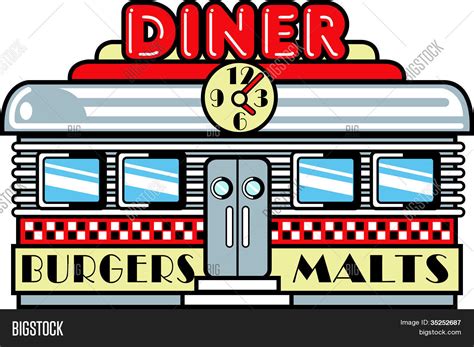 Diner Clip Art Vector & Photo (Free Trial) | Bigstock