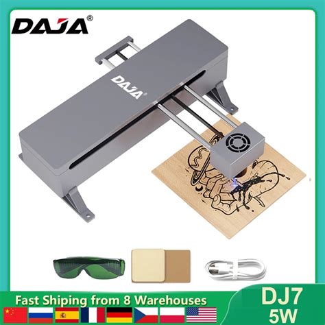 DAJA DJ7 5W Lazer Grav R Makinesi Diy CNC Oyma Makinesi 5W Ta Nabilir