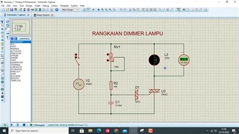 RANGKAIAN DIMMER LAMPU DENGAN SIMULASI PROTEUS YouTube