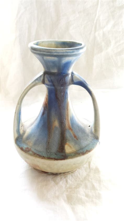 Art Deco Vase Thulin Belgium Art Pottery Double Handled