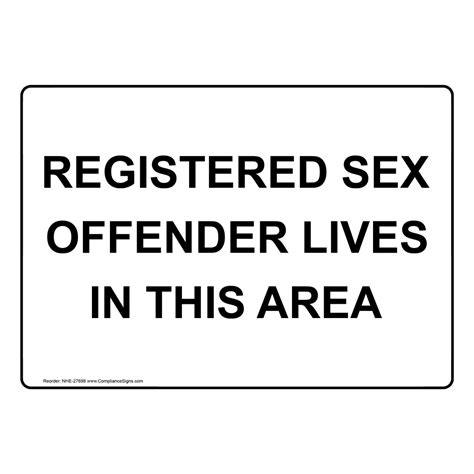 Security Notice Sign Registered Sex Offender Lives In This Area