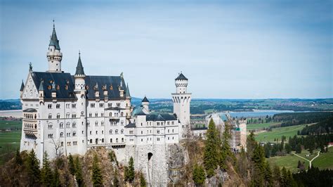 Wallpaper castle, towers, architecture, trees, aerial view hd, picture ...