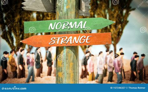 Street Sign Normal Versus Strange Stock Image Image Of Rule Standard