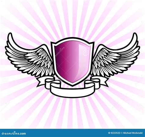 Purple Shield Emblem Stock Vector Image Of Emblem Blue 8223533