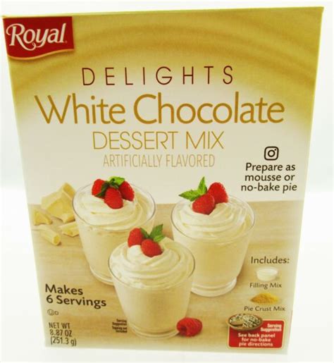 Pudding Royal Delights White Chocolate Dessert Mix Jello Mousse Pie