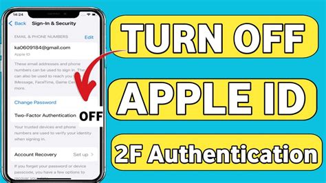 How To Turn Off Apple Id Two Factor Verification Turn Off Two Factor Verification Of Apple Id