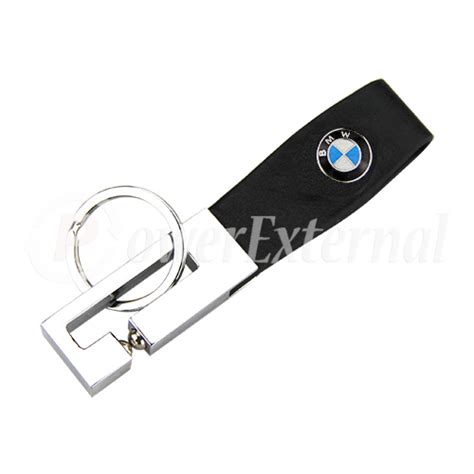 Bmw Keychain With Metal Click Lock Leather Strap Powerexternal U S